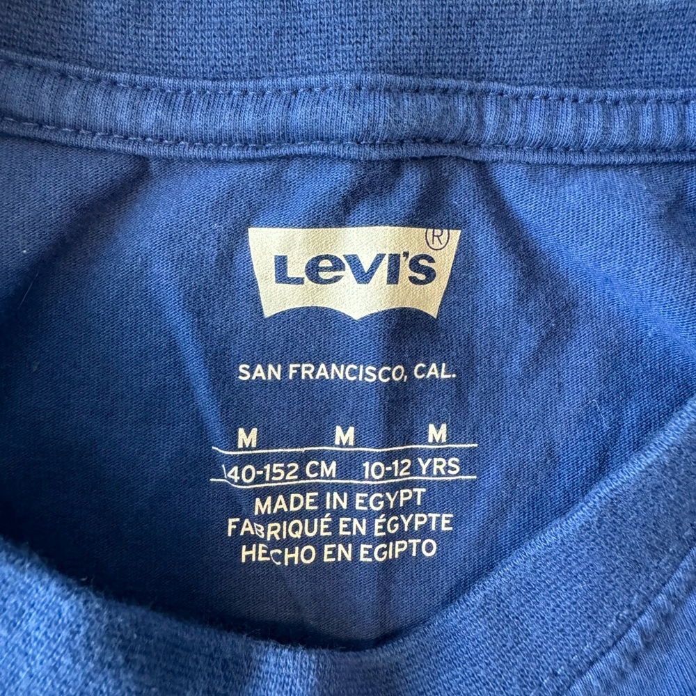 Levi's 2-Horse Graphic Short-Sleeve Cotton T-Shirt Blue Boys Size M 10-12 Yrs - Picture 5 of 8